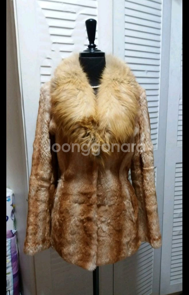 아이잗바바-토끼털 여우털100% 밍크 코트 자켓--4