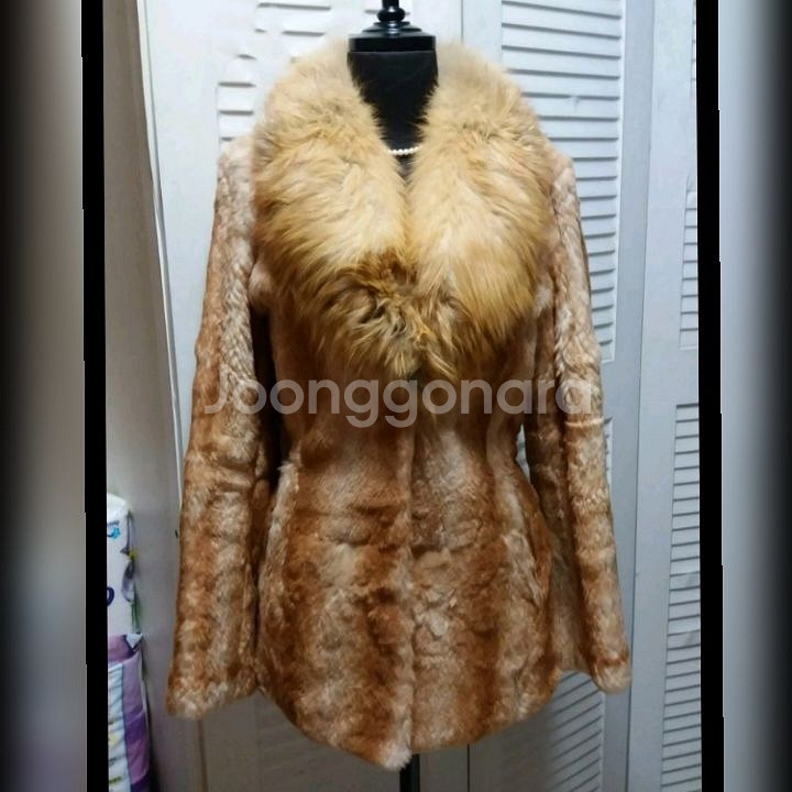 아이잗바바-토끼털 여우털100% 밍크 코트 자켓--0