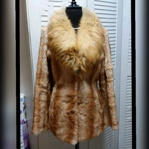 아이잗바바-토끼털 여우털100% 밍크 코트 자켓