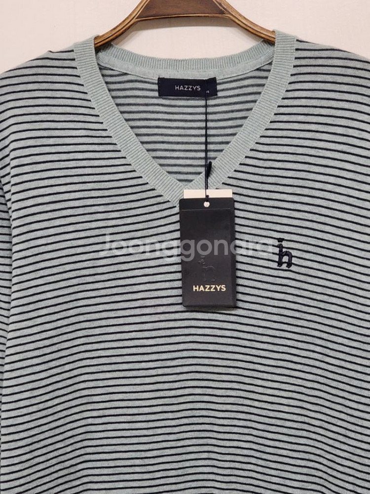 (95) 헤지스 니트 단가라 면 스웨터 브이넥--1