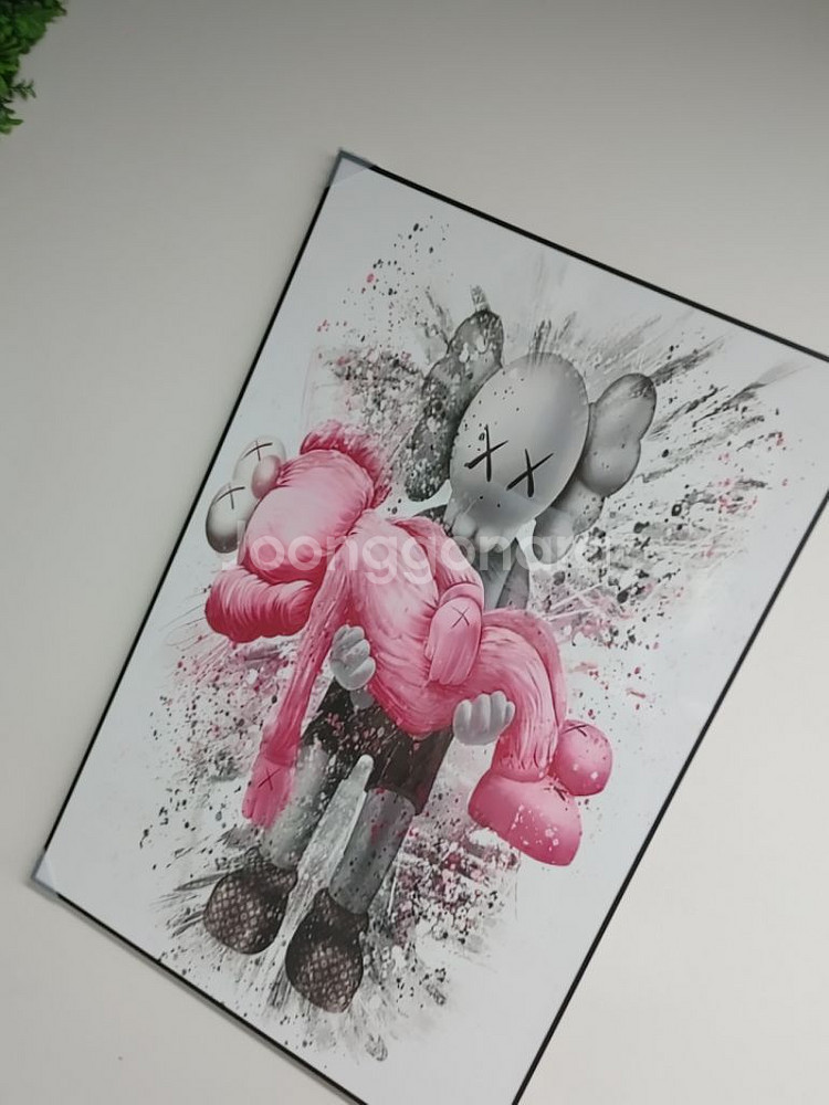 카우스 베어브릭 대형 그림 액자 팝아트 인테리어 소품--4