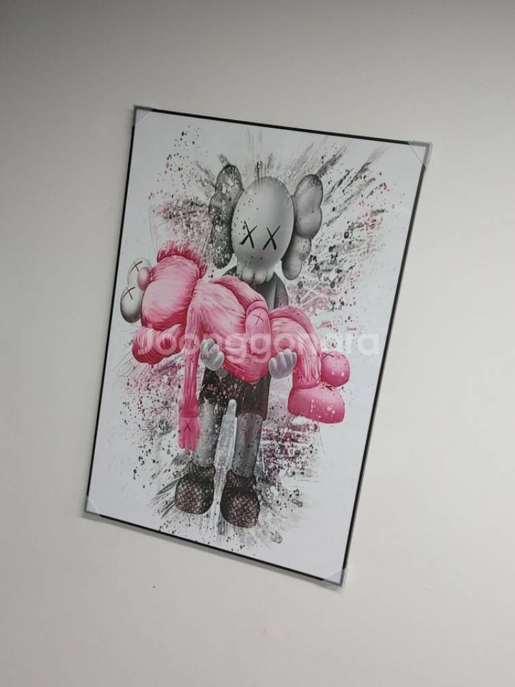 카우스 베어브릭 대형 그림 액자 팝아트 인테리어 소품--1