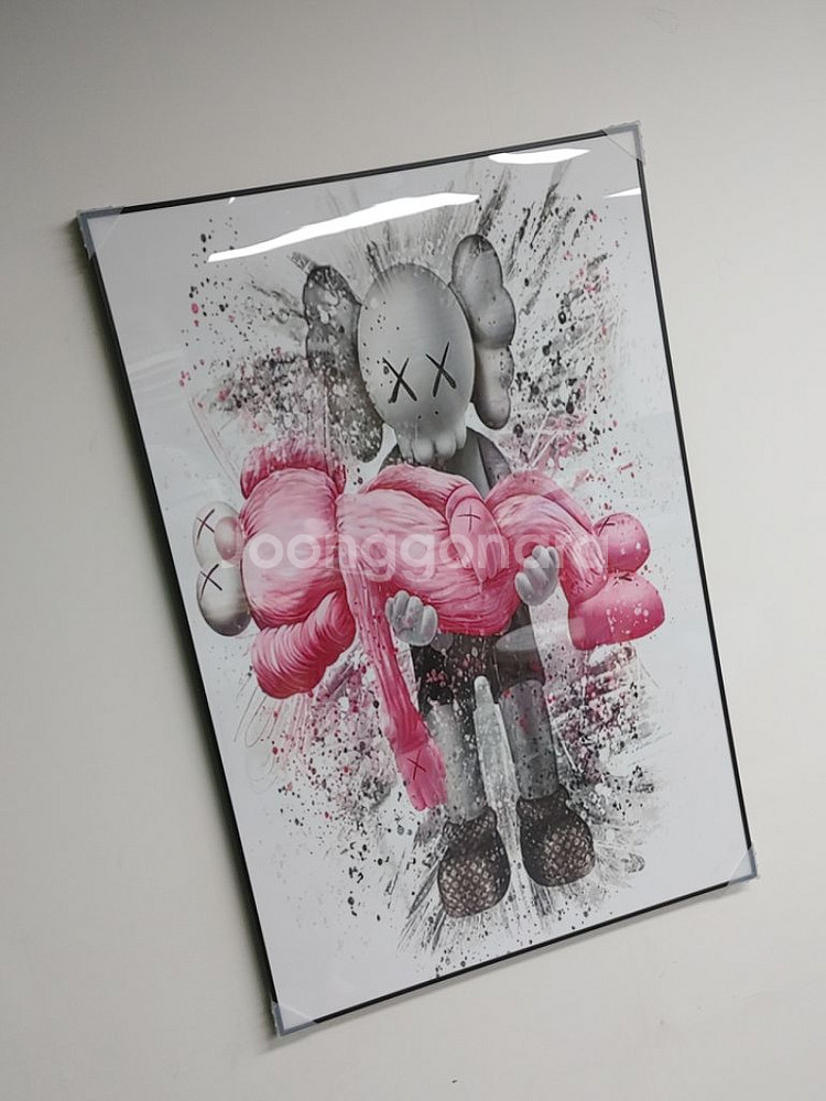 카우스 베어브릭 대형 그림 액자 팝아트 인테리어 소품--3