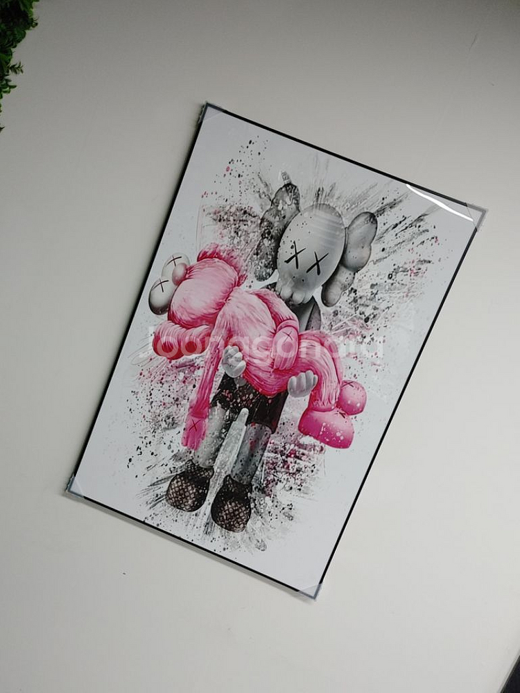 카우스 베어브릭 대형 그림 액자 팝아트 인테리어 소품--7