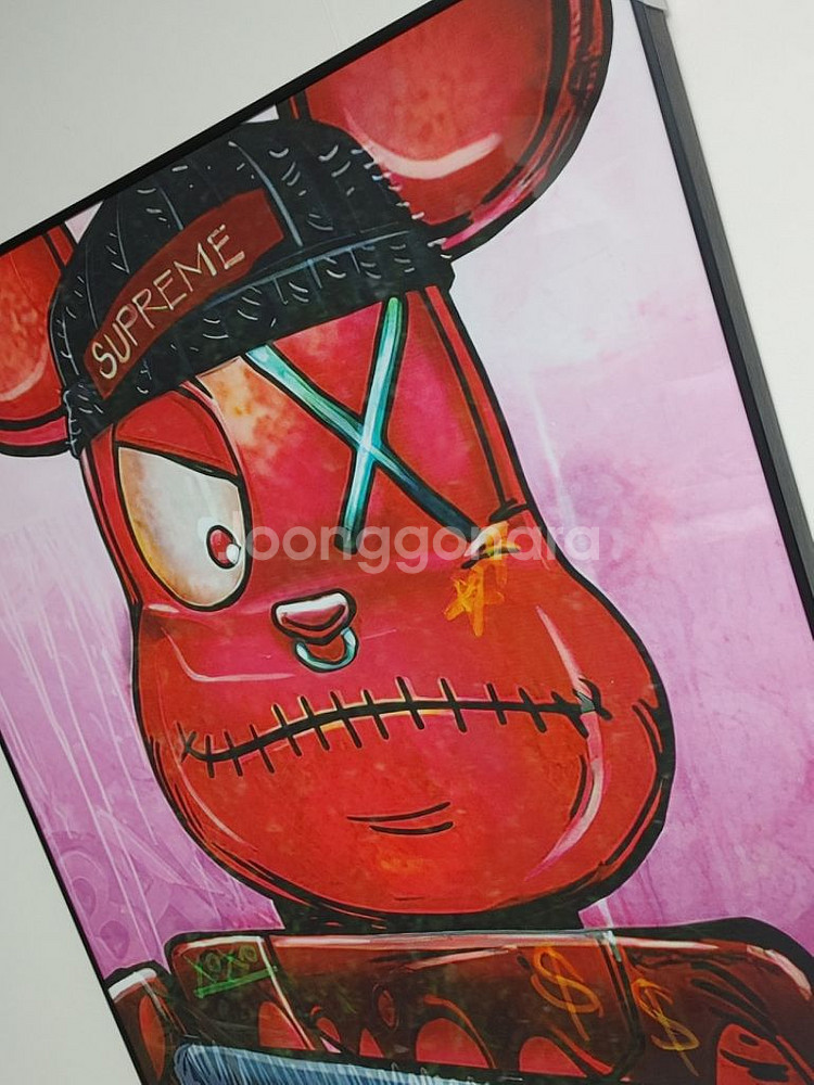 베어브릭 브릭베어 카우스 대형 그림 액자 인테리어 소품--8
