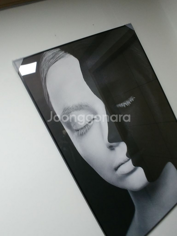 흑백여인 초대형 그림 액자 팝아트 대형 인테리어 소품--2