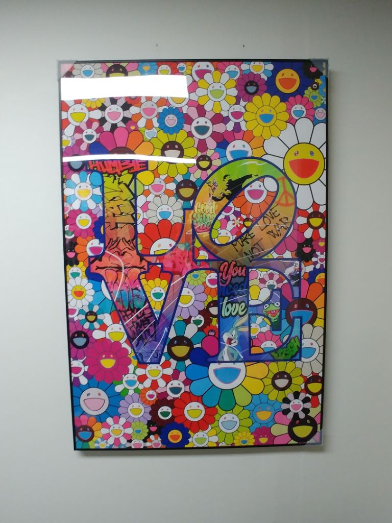 카이카이키키 대형 그림 액자 팝아트 꽃그림 인테리어소품
