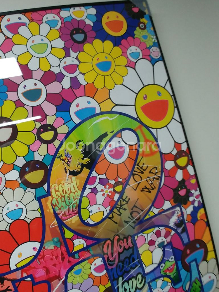 카이카이키키 대형 그림 액자 팝아트 꽃그림 인테리어소품--3