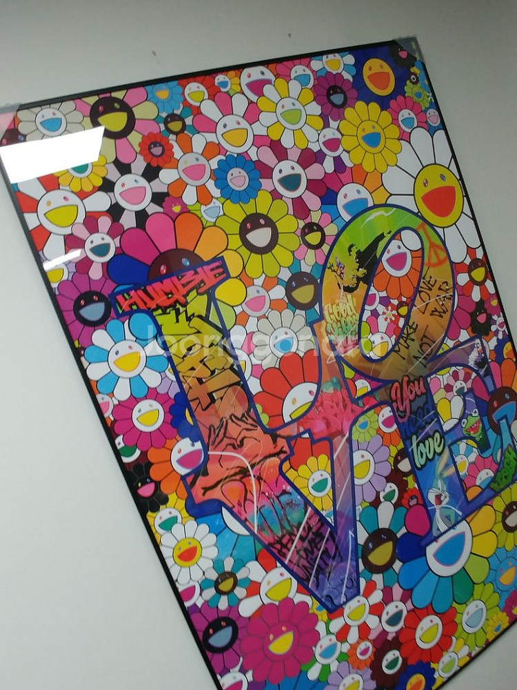 카이카이키키 대형 그림 액자 팝아트 꽃그림 인테리어소품--1
