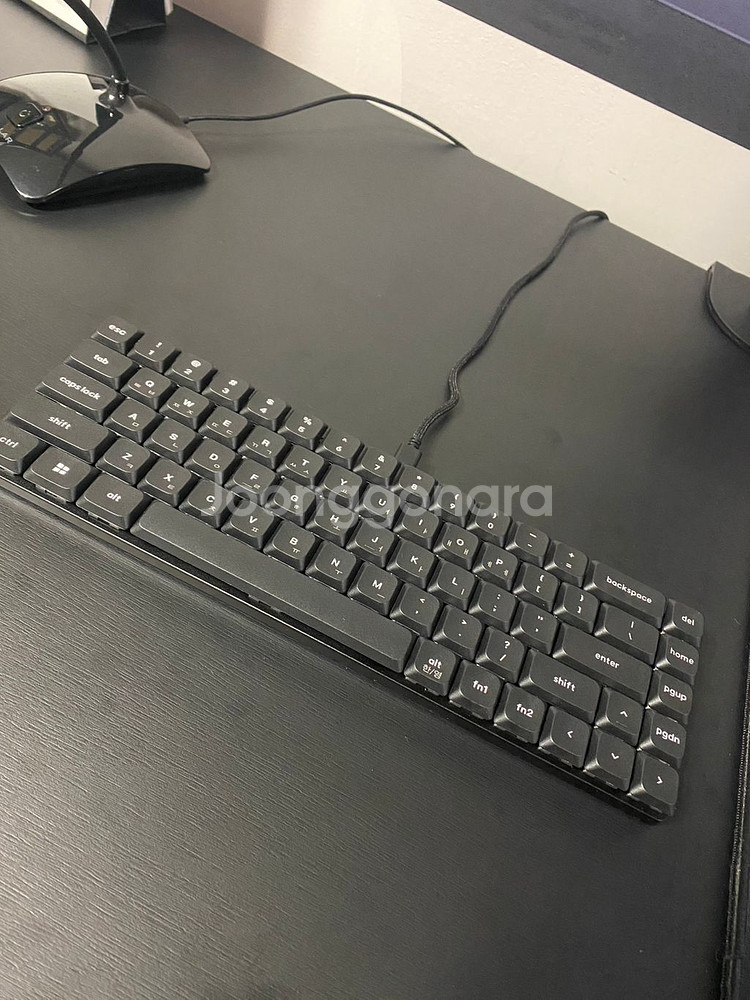 키크론 로우프로파일 PBT 한영키캡(블랙, 이중사출)--0