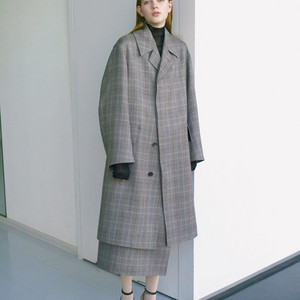 오라리(Auralee) 17aw 글렌체크코트 0사이즈