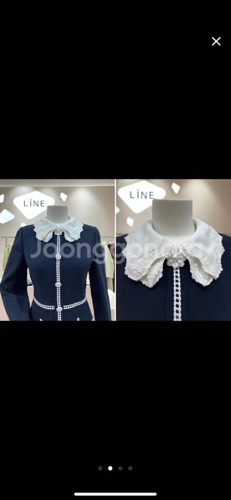 (LINE)라인레이스 카라원피스(55)--1