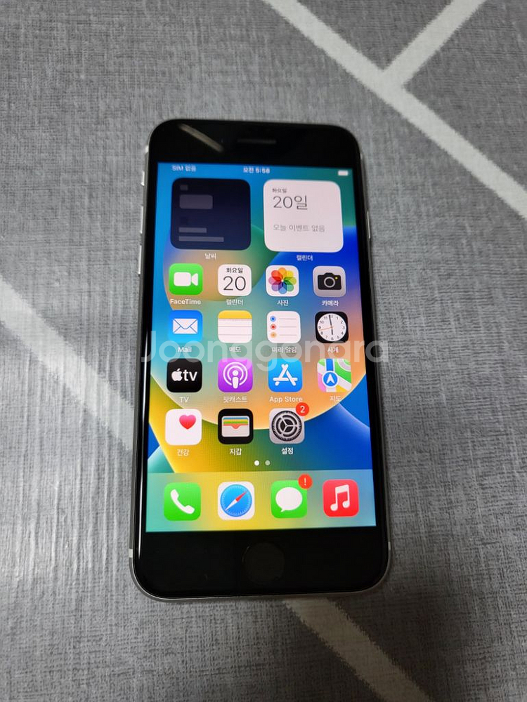 아59)아이폰se2 128기가 화이트 상태굿!--0