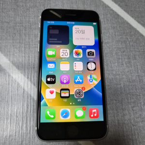 아59)아이폰se2 128기가 화이트 상태굿!