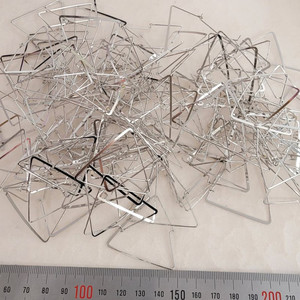 금속장식 삼각링장식 실버색상 40미리 160개 일괄