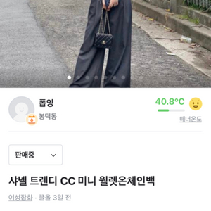 샤넬트렌디cc woc 미니 월렛온체인백