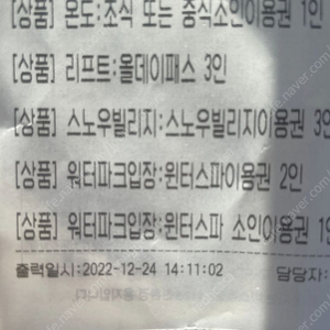 휘닉스파크 윈터스파 주말 이용권 소인 1만원