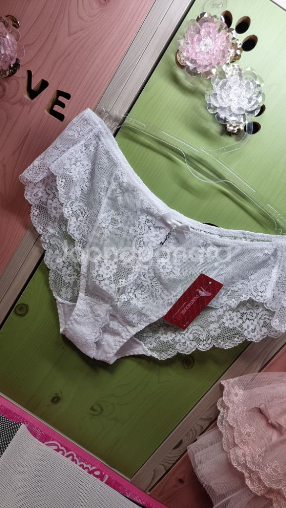 화이트 레이스 노라인 갈라팬티 100L--2