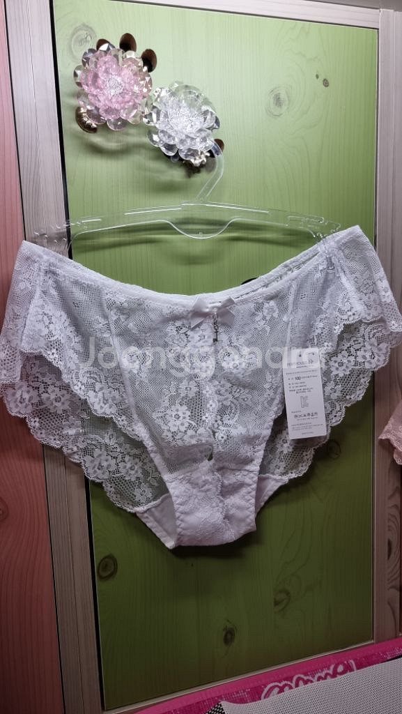 화이트 레이스 노라인 갈라팬티 100L--4