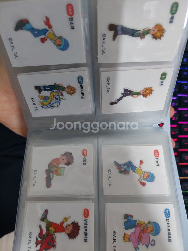 디지몬 띠부씰 182종 중 워그레이몬 메탈가루몬 제외--4