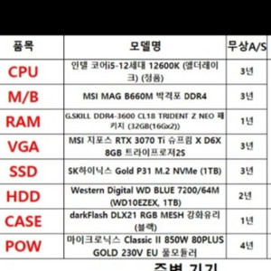 조립 pc 본체 모니터Lg울트라기어 240Hz 27인치