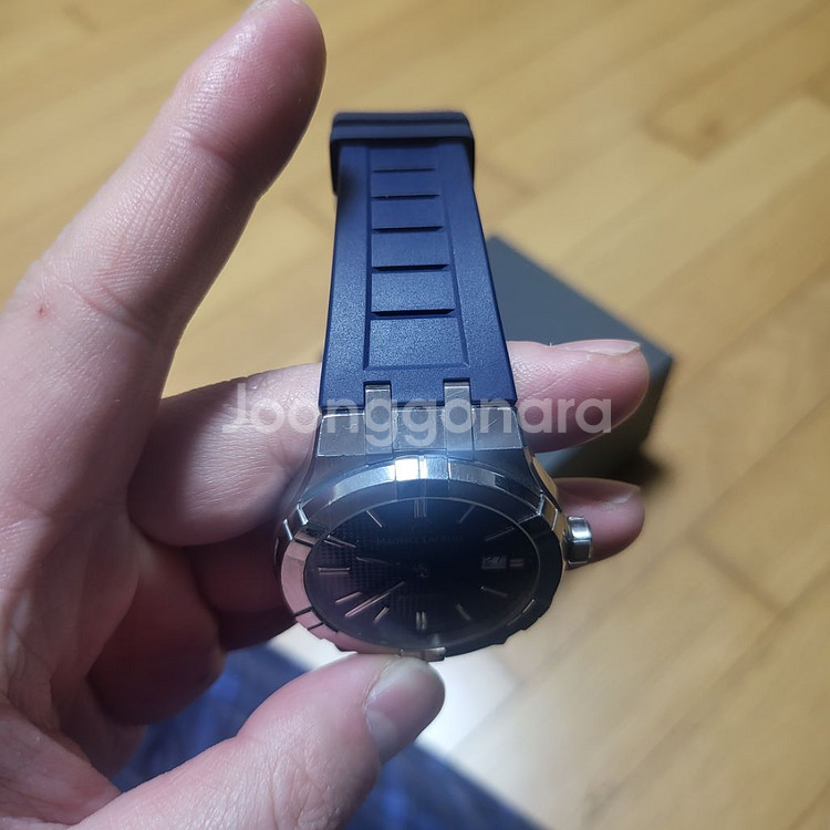 모리스라크로와 42mm 블루 러버밴드--3