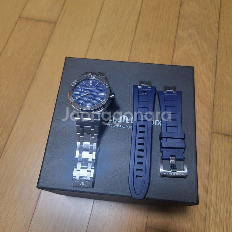 모리스라크로와 42mm 블루 러버밴드--4