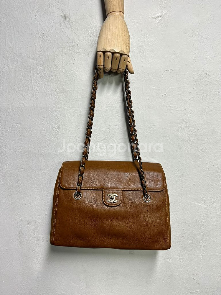 샤넬 캐비어 체인 숄더백--0