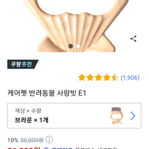 케어펫 사랑빗 E1 브라운