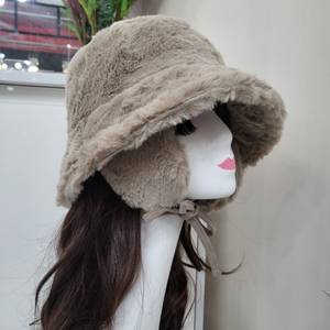 밍크퍼 귀달이 버킷햇 여성 모자(2color)ㅡ무배