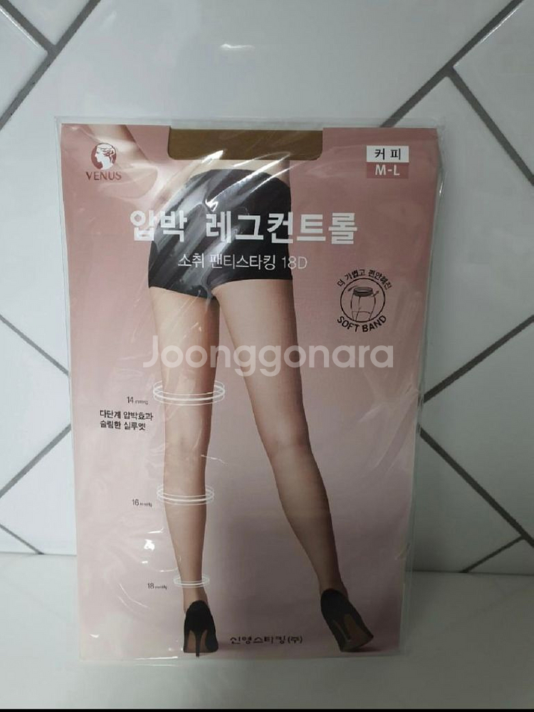 비너스 압박 레그컨트롤 팬티스타킹18D(커피/살구/커피--0