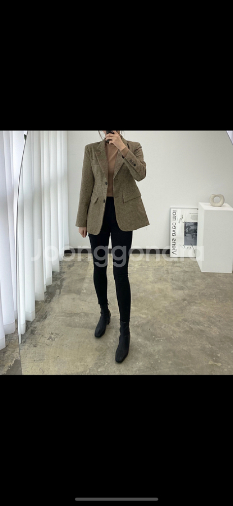(새상품)하운드체크 헤링본자켓 팝니다--3