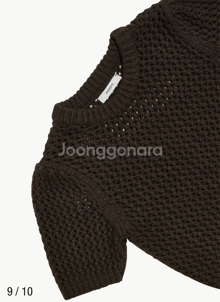 BALLOON SLEEVE CROCHET PULLOVE--2