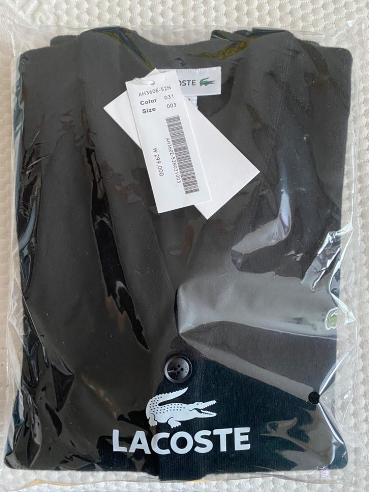 라코스테 22fw 방모 가디건 블랙 3--1