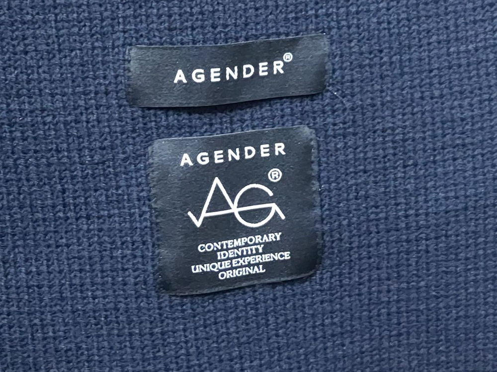 아젠더 울블렌드 니트 머플러 목도리 스카프 상태A--3