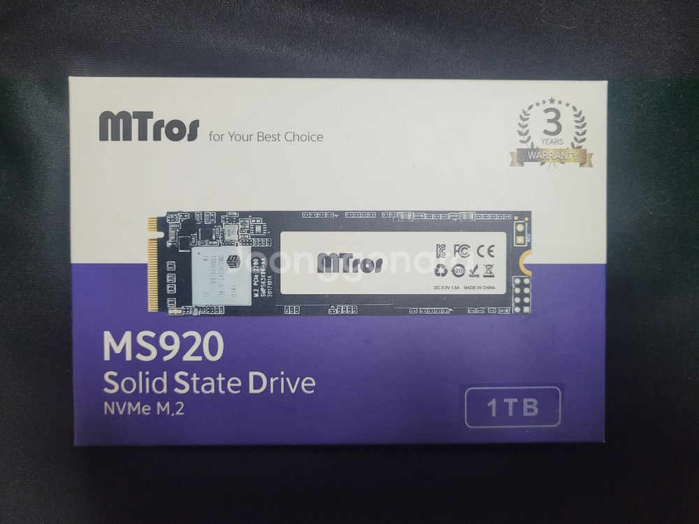새상품)NVMe SSD 1TB MTros MS920--0