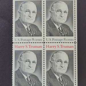 (미국우표) 1973년 트루먼대통령취임기념 우표 블럭형