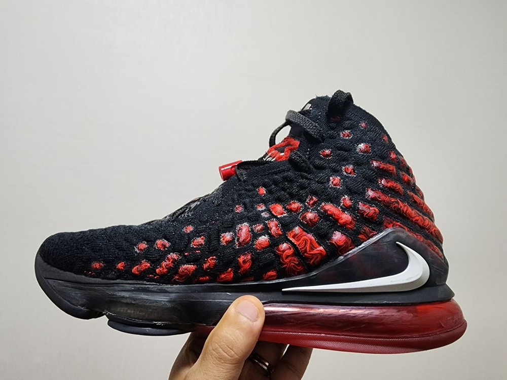 나이키 농구화 르브론17 검빨(275, 중고)--5