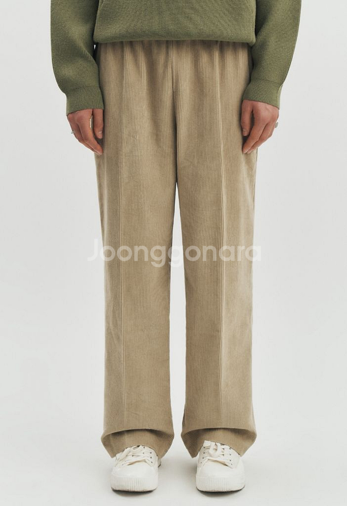 [새상품] 수아레 데일리 코듀로이 밴딩팬츠 베이지 L--1