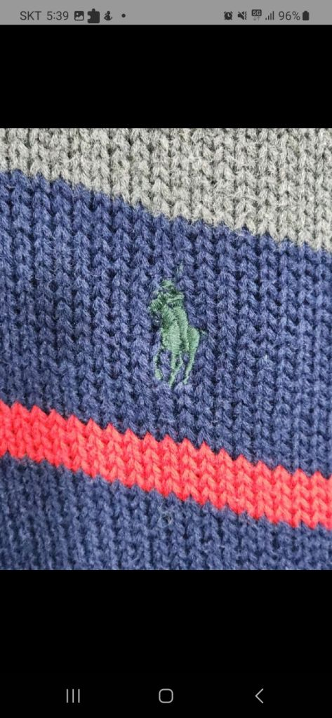 (XL) 랄프로렌 폴로 니트 브이넥 면 스웨터 이미지