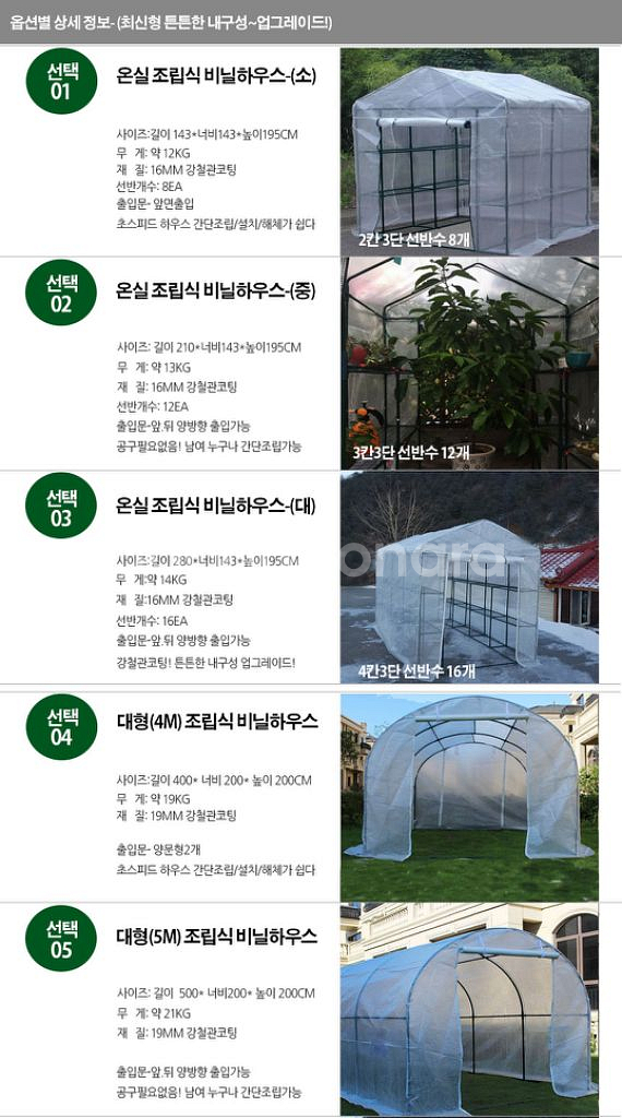 조립식 소형 비닐하우스 소형온실 텃밭만들기 옥상 정원--1