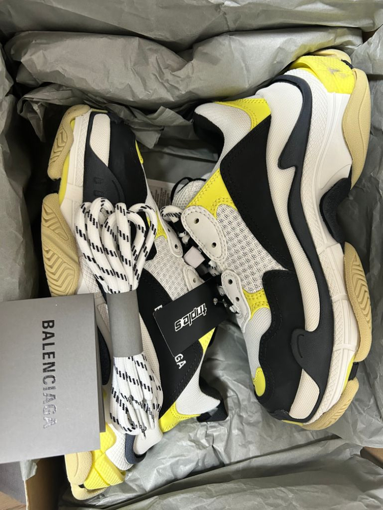 [정품] 발렌시아가 트리플s_블랙 옐로우 화이트 37 이미지