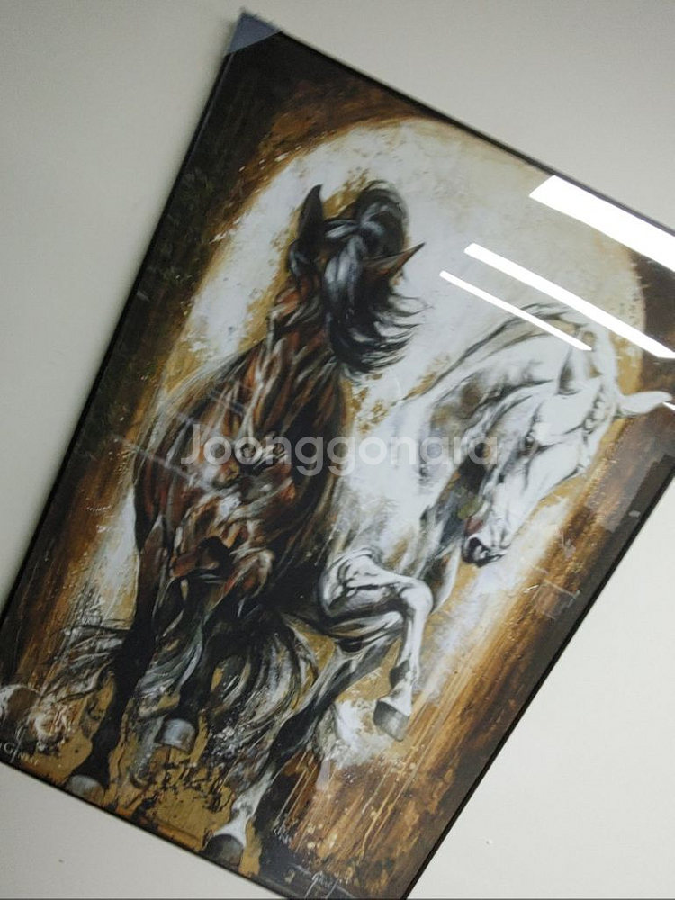 성공 말그림 말액자 대형 유화 그림 액자 인테리어 소품--4