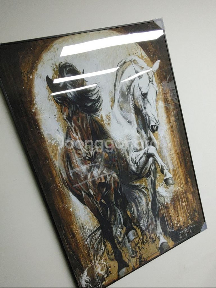 성공 말그림 말액자 대형 유화 그림 액자 인테리어 소품--2