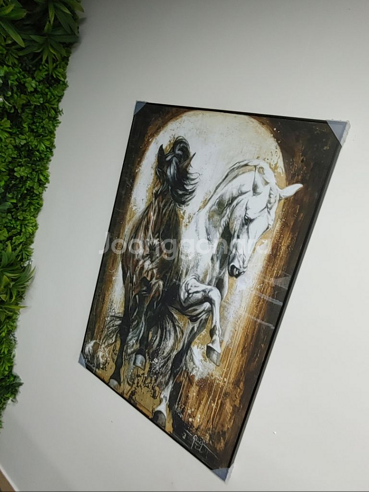성공 말그림 말액자 대형 유화 그림 액자 인테리어 소품--5