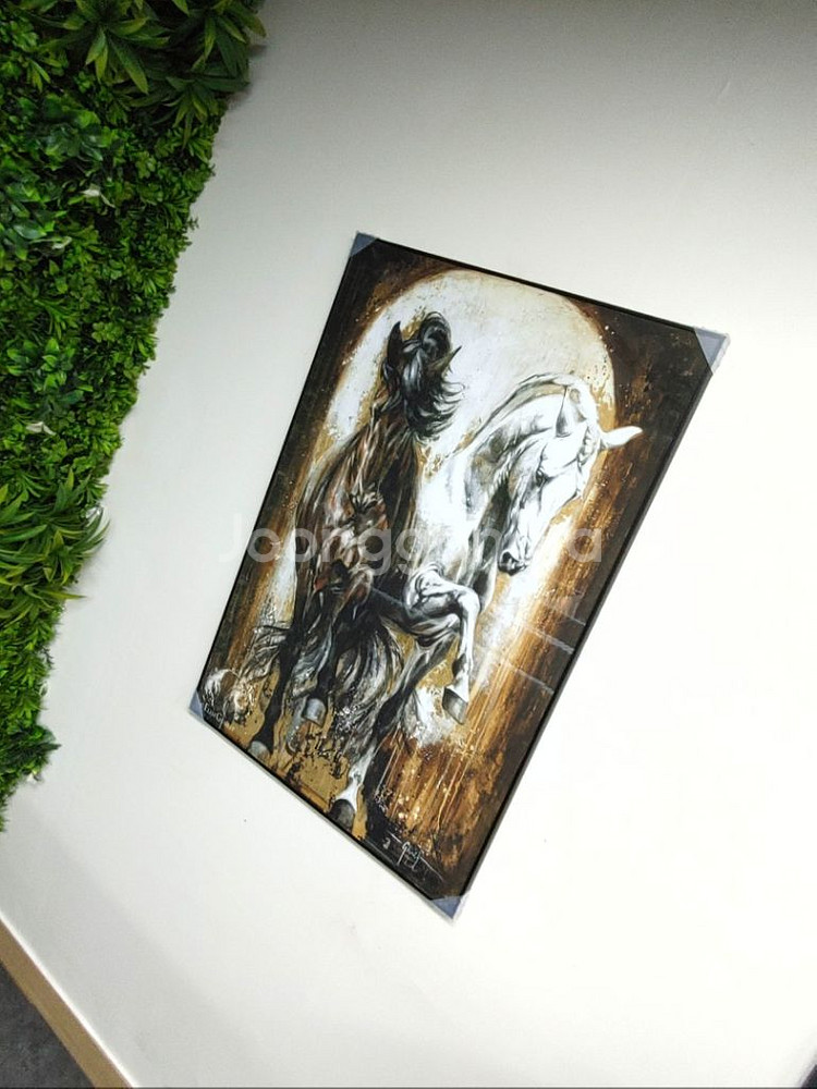 성공 말그림 말액자 대형 유화 그림 액자 인테리어 소품--7