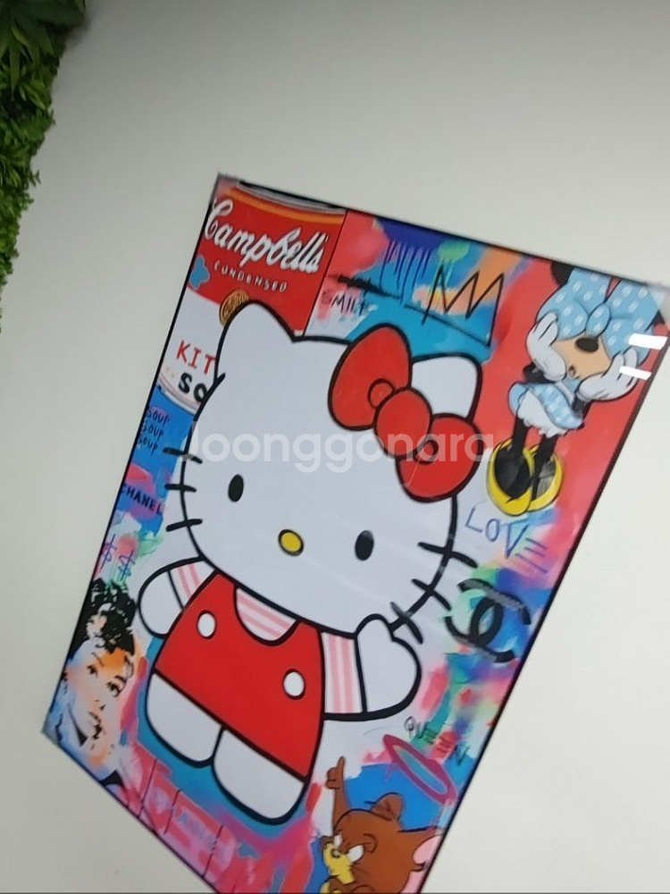 샤넬 풍 헬로키티 대형 팝아트 그림 액자 인테리어 소품--7