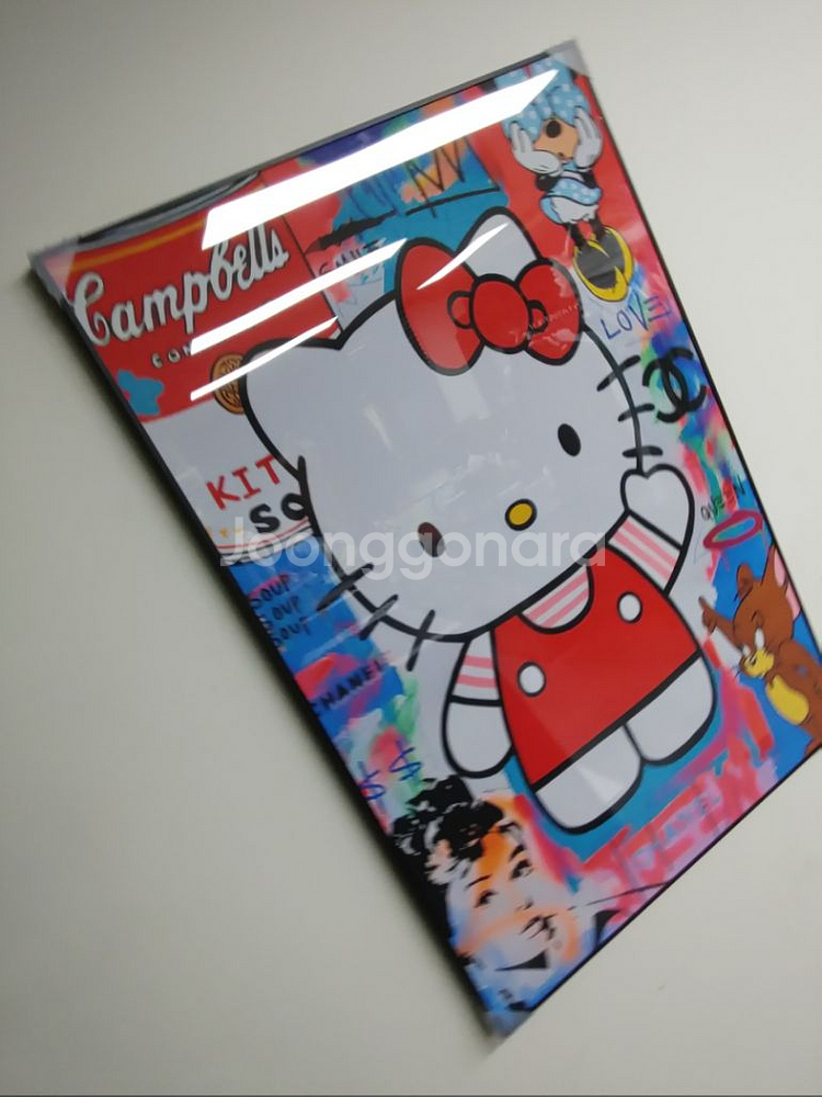 샤넬 풍 헬로키티 대형 팝아트 그림 액자 인테리어 소품--4