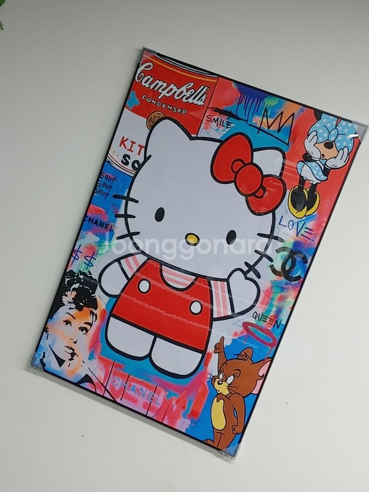 샤넬 풍 헬로키티 대형 팝아트 그림 액자 인테리어 소품--8