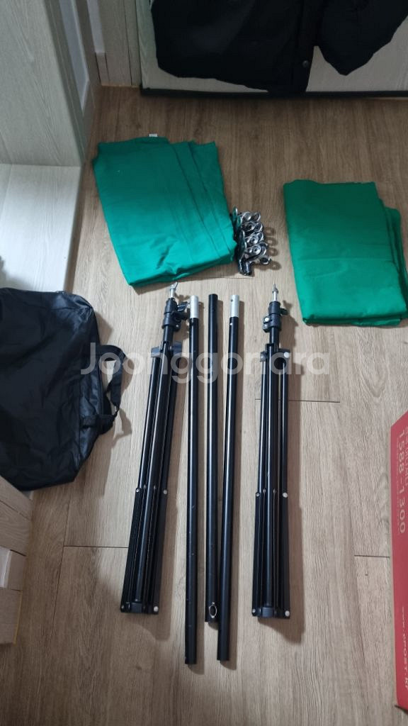 크로마키 세트( 천, 집게, 스탠드)--1